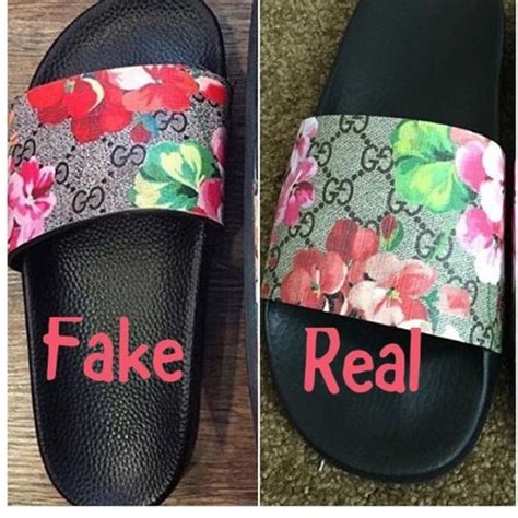 not fake gucci sliders|how to authenticate gucci shoes.